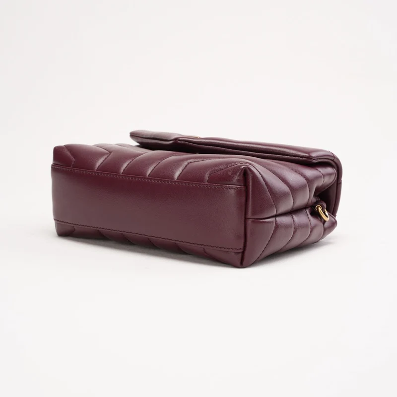 Saint Laurent Matelassé Toy Loulou Lammfell Burgund 2019