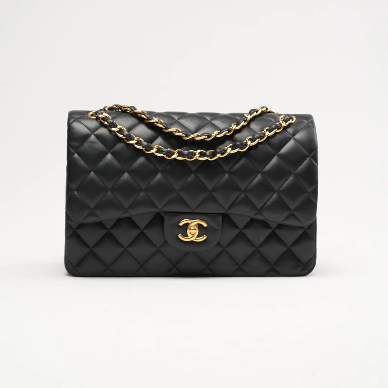 Chanel Jumbo Classic Double Flap Lamm Schwarz 2017