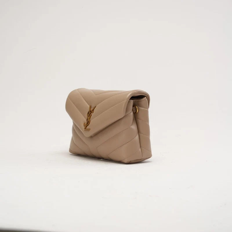 Saint Laurent LouLou Toy Crossbody Leder Dunkelbeige 2020