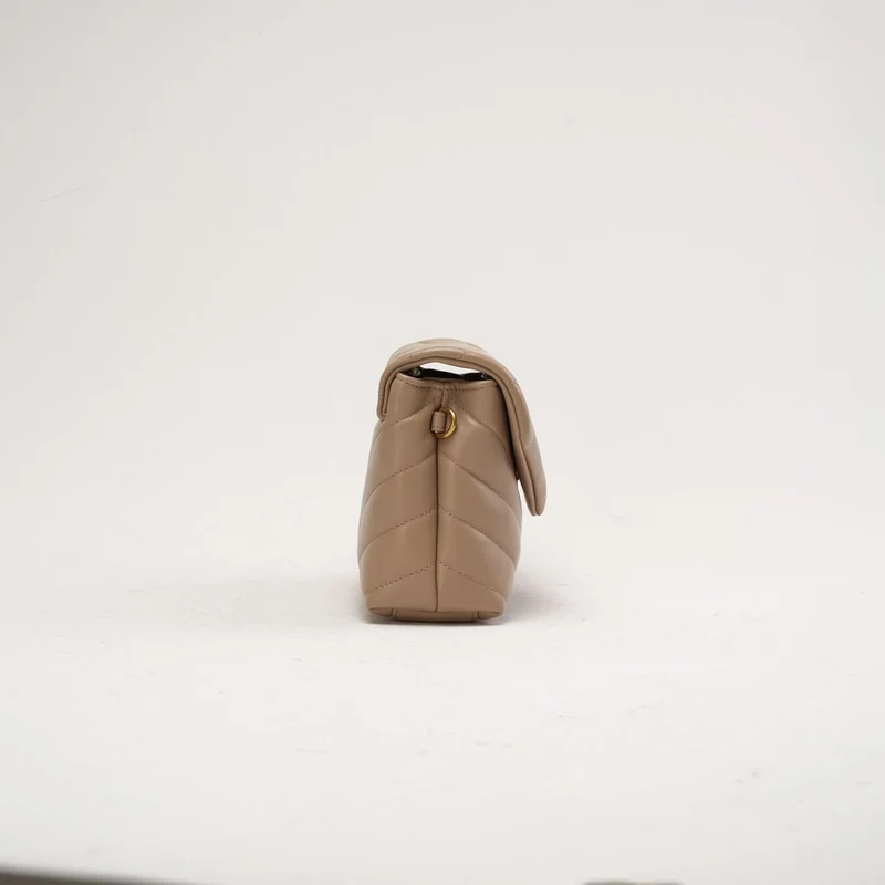 Saint Laurent LouLou Toy Crossbody Leder Dunkelbeige 2020