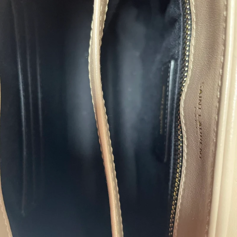 Saint Laurent LouLou Toy Crossbody Leder Dunkelbeige 2020