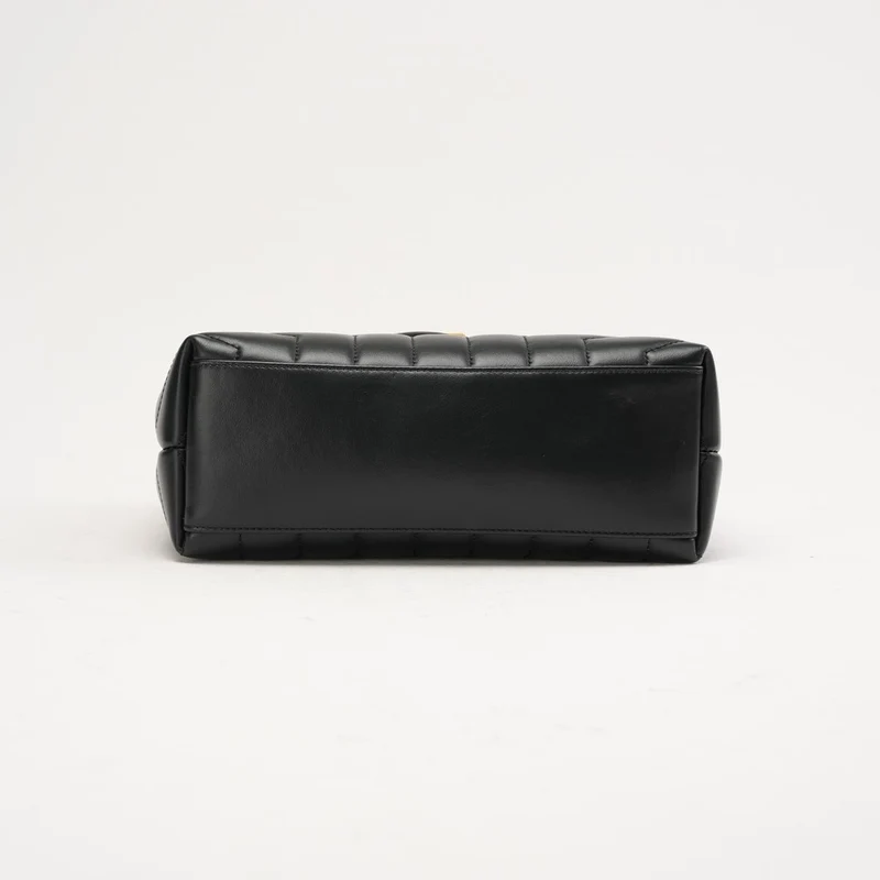 Saint Laurent Kleine LouLou Leder Schwarz 2023