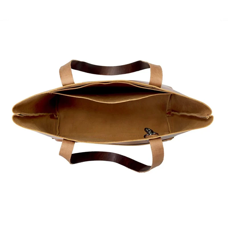 Tan Bella Buffalo Leather Tote Bag