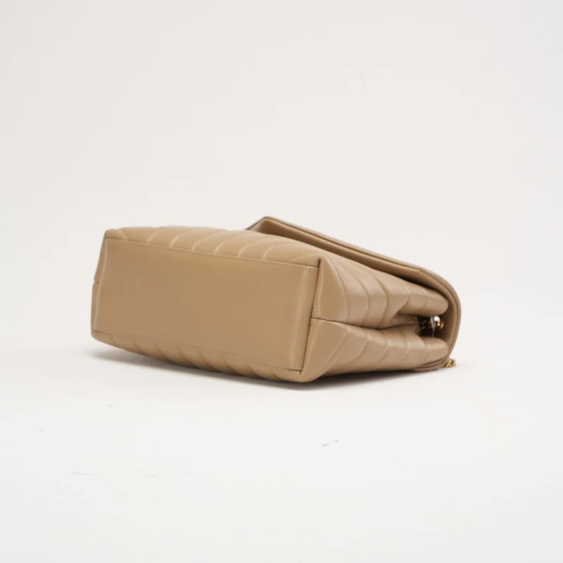 Saint Laurent Kleine Loulou Leder Dunkelbeige 2019