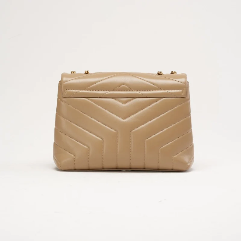 Saint Laurent Kleine Loulou Leder Dunkelbeige 2019