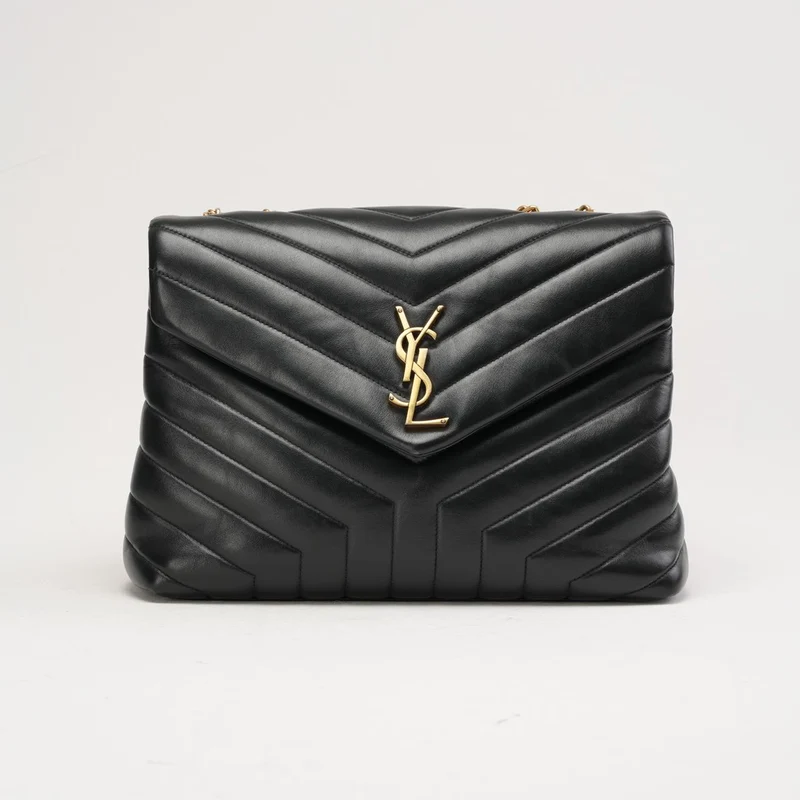 Saint Laurent Loulou Medium Leder Schwarz 2020