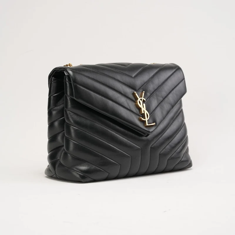 Saint Laurent Loulou Medium Leder Schwarz 2020