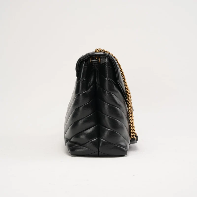 Saint Laurent Loulou Medium Leder Schwarz 2020