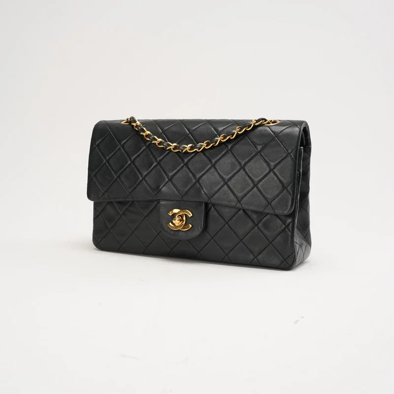 Chanel Vintage Classic Medium Schwarz 1991