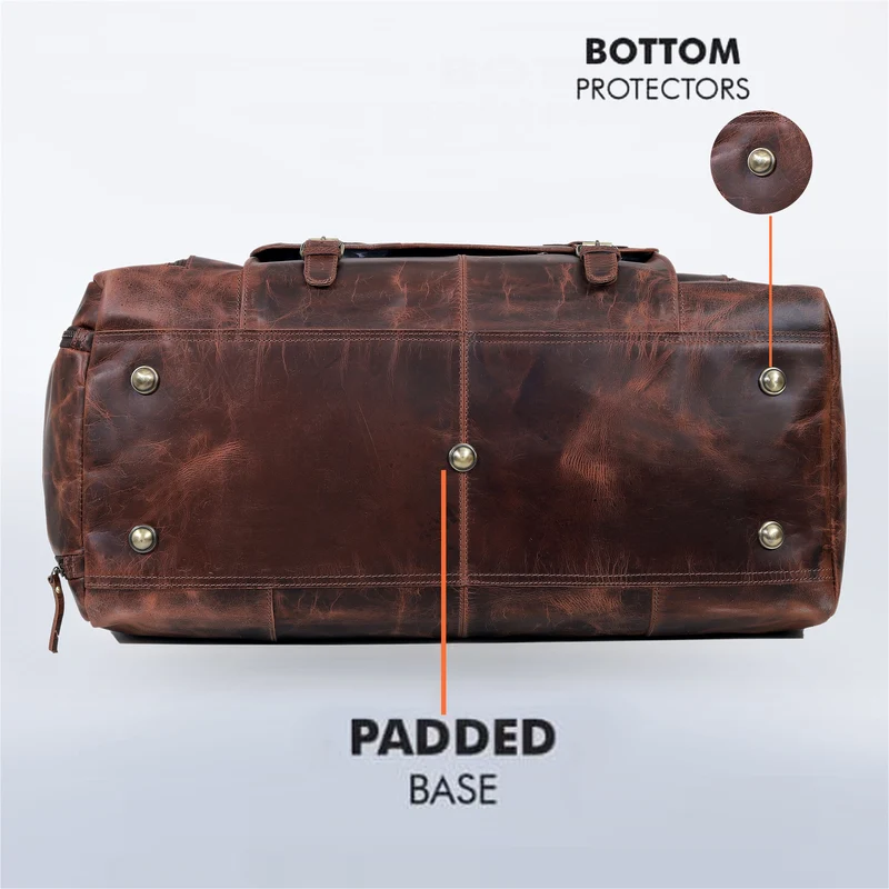 Mars Leather Duffel Bag for Men - Brown
