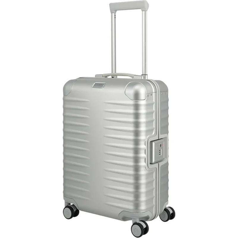 TITAN ETERNITY 4-Rollen-Kabinentrolley aus Aluminium 55 cm -silver
