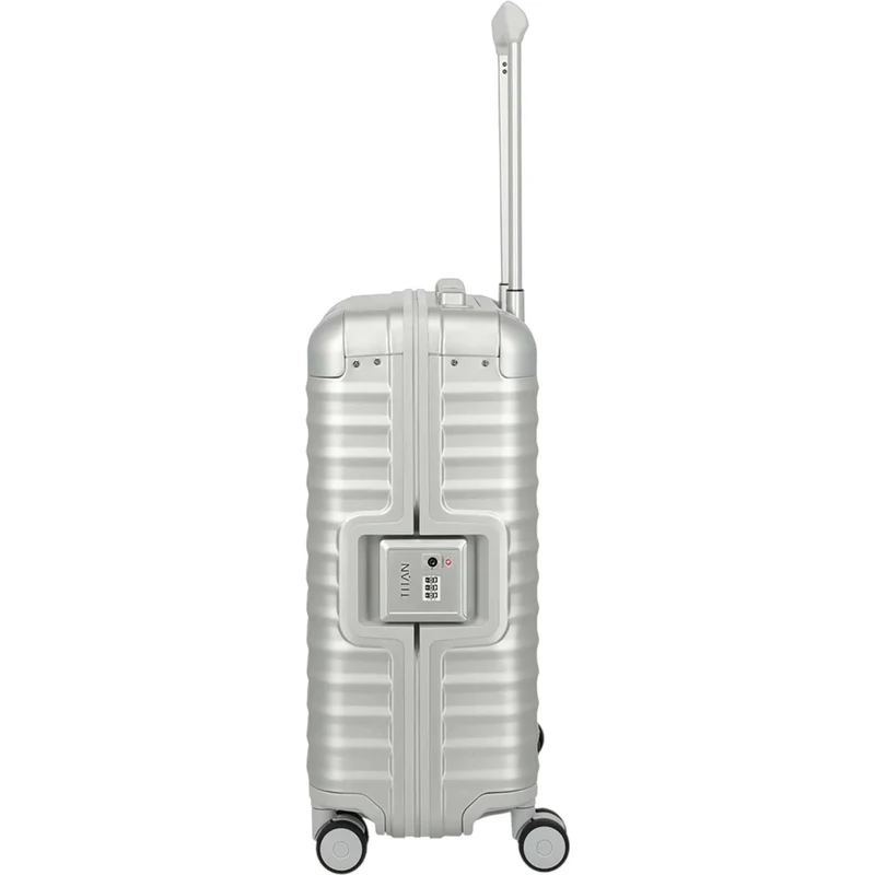 TITAN ETERNITY 4-Rollen-Kabinentrolley aus Aluminium 55 cm -silver