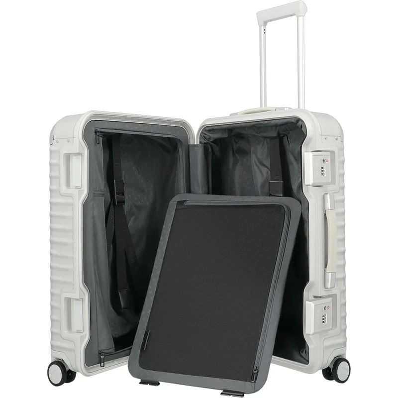 TITAN ETERNITY 4-Rollen-Trolley aus Aluminium M+ 69 cm -silver