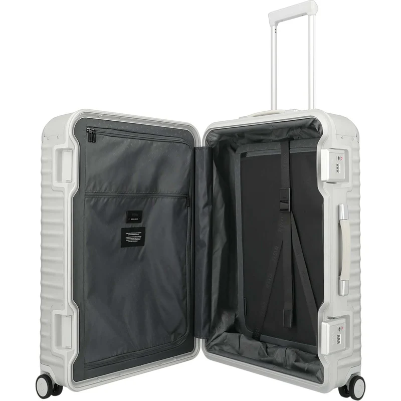 TITAN ETERNITY 4-Rollen-Trolley aus Aluminium L 75 cm -silver