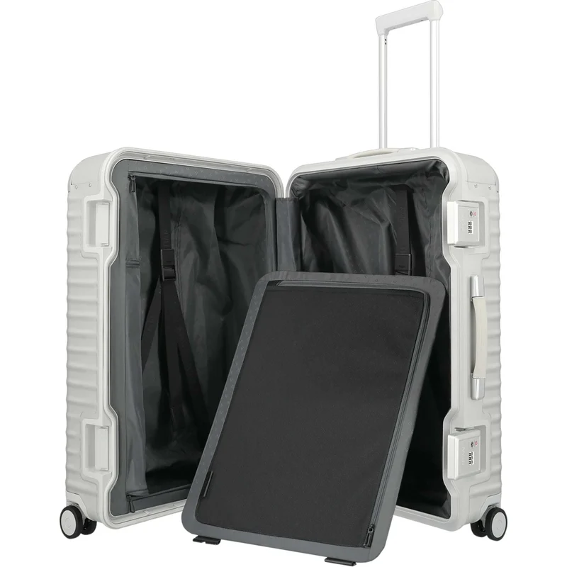 TITAN ETERNITY 4-Rollen-Trolley aus Aluminium L 75 cm -silver