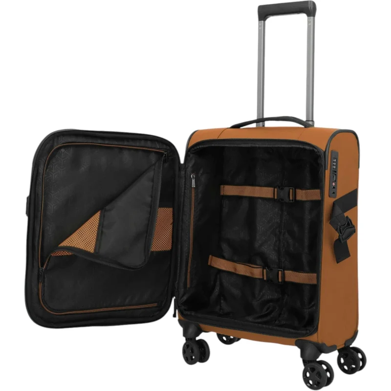 Travelite Briize 4-Rollen-Kabinentrolley S 55 cm -Curry
