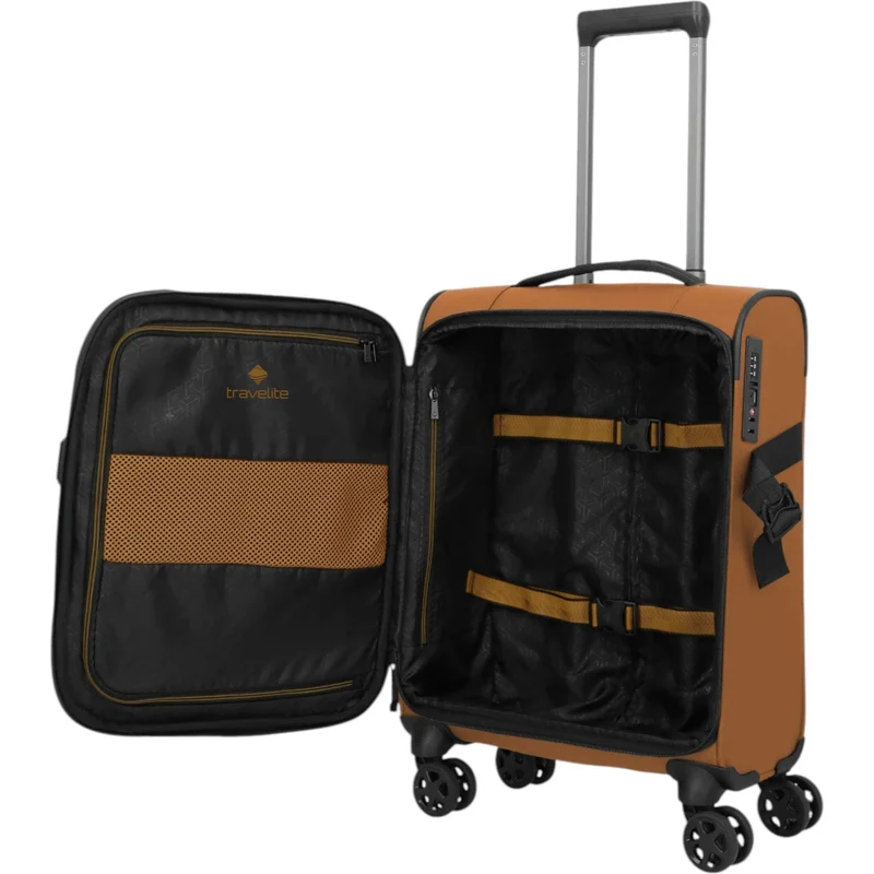 Travelite Briize 4-Rollen-Kabinentrolley S 55 cm -Curry