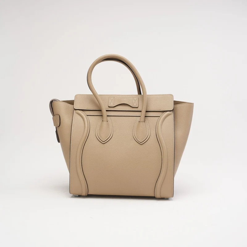 Celine Luggage Micro Tote Beige 2015