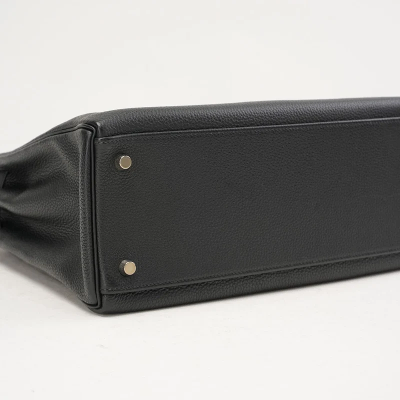 Hermes Vintage Sellier Kelly 32 Togo Schwarz 2004