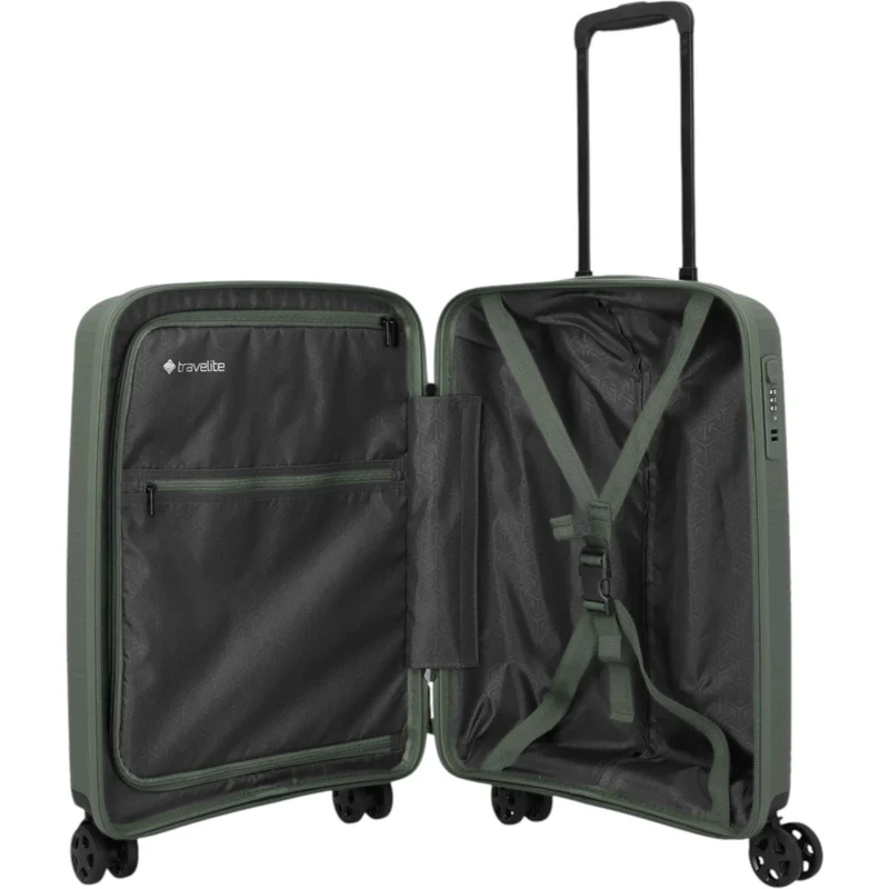 Travelite Air Stripe 4-Rollen-Bordtrolley S 55 cm -Green