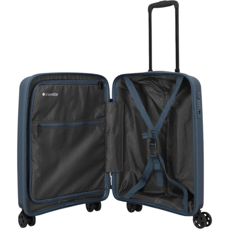 Travelite Air Stripe 4-Rollen-Bordtrolley S 55 cm -Navy