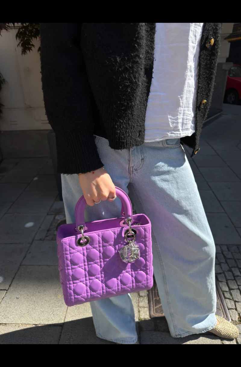 Dior Lady Medium Lamb Purple 2014