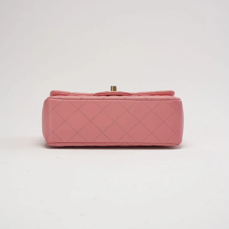 Chanel Pink Mini Rectangular Classic Flap Bag 2019