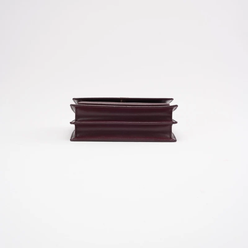Saint Laurent Burgunderrotes Kalbsleder Medium Monogram Sunset 2018