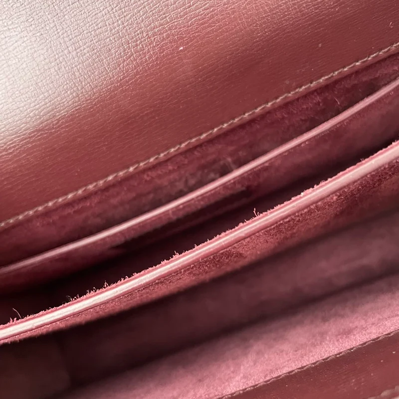 Saint Laurent Burgunderrotes Kalbsleder Medium Monogram Sunset 2018