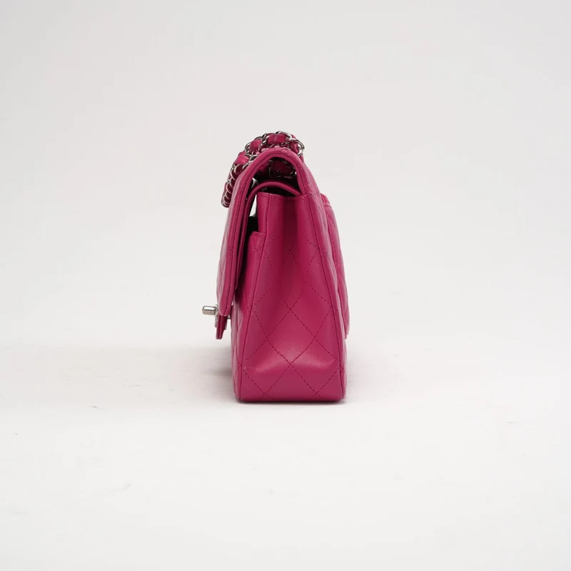 Chanel Pink Timeless Medium Double Flap Bag 2014