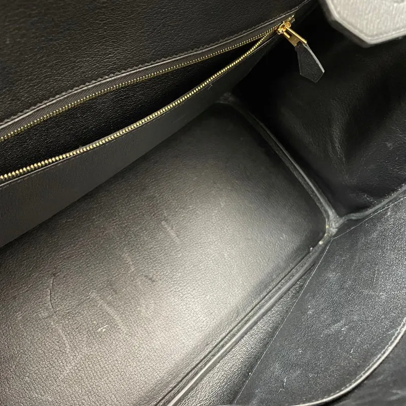 Hermès Birkin 35, schwarzes Epsom-Leder mit goldfarbenen Beschlägen, 2016