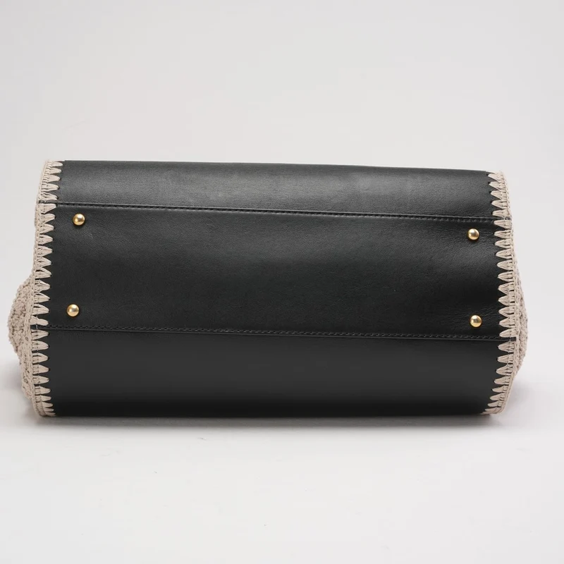 Chanel Deauville Shopping Tote, groß, Kalbsleder, Schwarz/Beige
