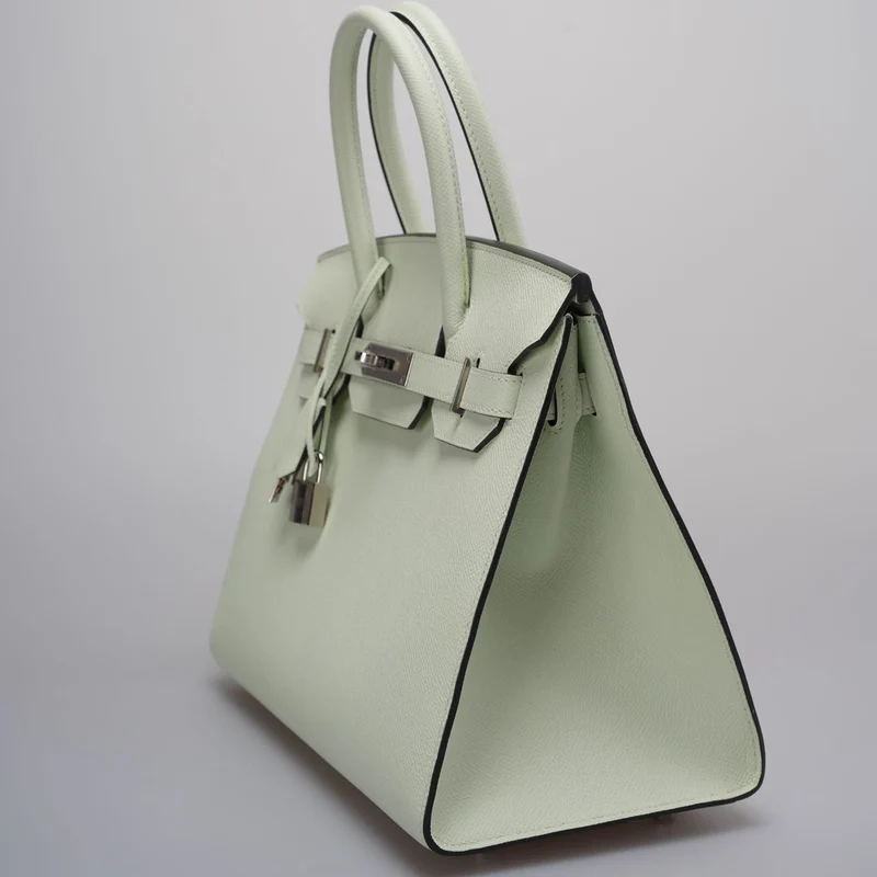 Teil 2: Hermes Birkin Sellier 30 Tasche aus Vert Fizz Epsom-Leder mit Palladium-Beschlägen aus dem Jahr 2023