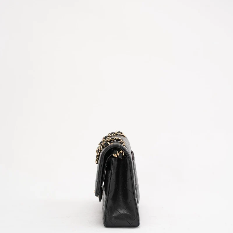 Chanel Schwarze Classic Medium Double Flap Bag aus Lammleder 2014 Teil 1