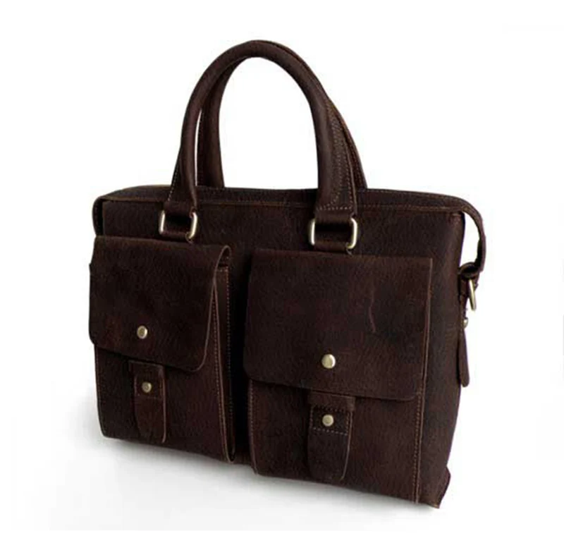 Robuste Umhängetasche Schultertasche 13,3 Zoll Laptop Leder