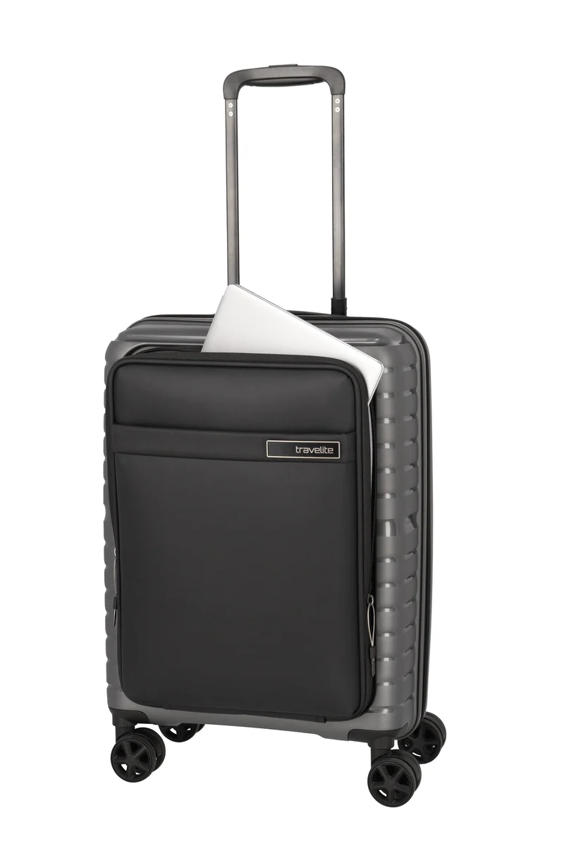 Travelite TRIENT S mit Vortasche - Anthrazit, bei uns EXKLUSIV!