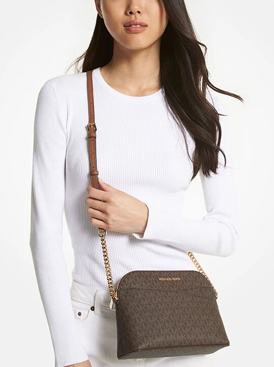 Michael Kors Jet Set Travel Medium Dome Crossbody Bag Braun