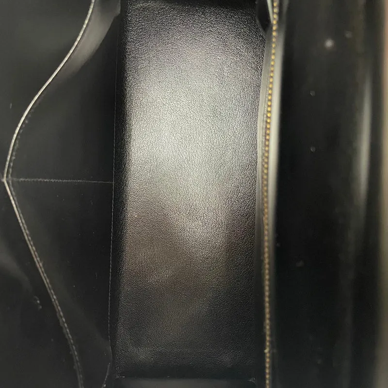 Hermès Vintage Schwarze Kelly Sellier 32 Box Leder 1985