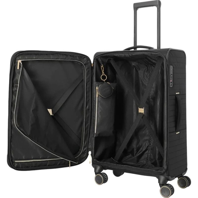 Travelite Barbara Stepp 4-Rollen-Trolley M erweiterbar 68 cm -black