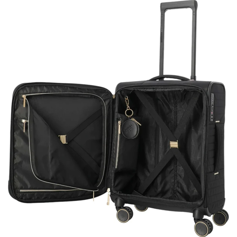Travelite Barbara Stepp Kabinentrolley S erweiterbar 55 cm -black