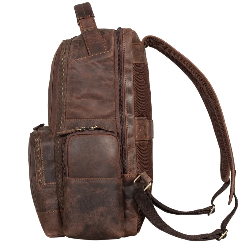 B-WARE "Eike" Modischer Laptoprucksack 15,6 Zoll Leder