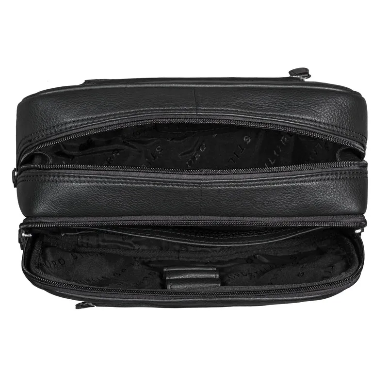 B-WARE "Voyager" Vintage Kulturtasche Leder Herren Damen Groß