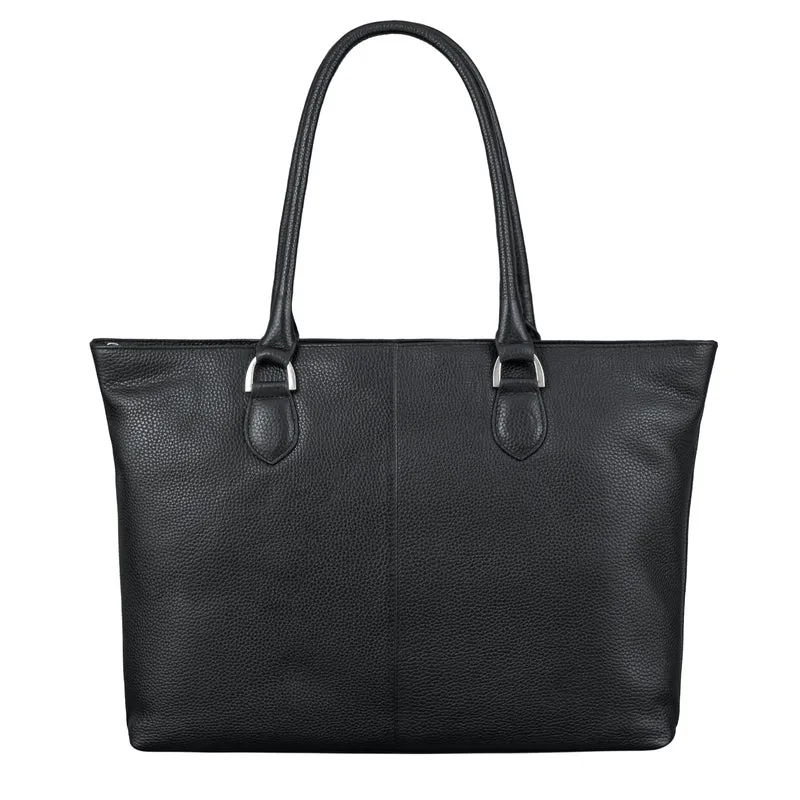 B-WARE "Callie" Echt Leder Shopper Tasche Damen Groß für 15.6 Zoll Laptop