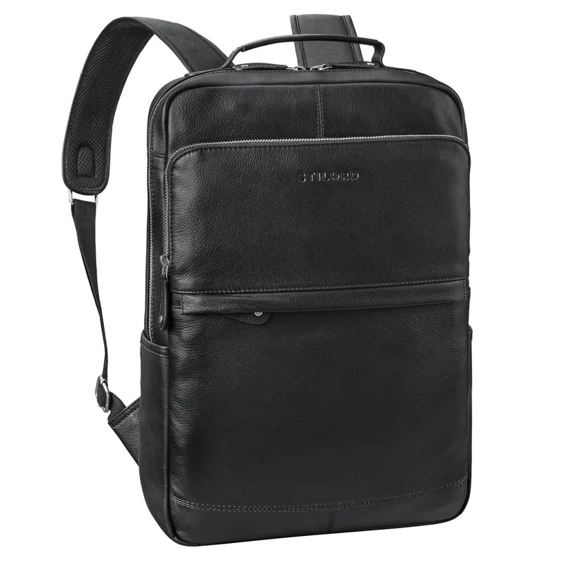 B-WARE "Sasha" Moderner Leder Arbeitsrucksack 17 Zoll Herren und Damen Groß