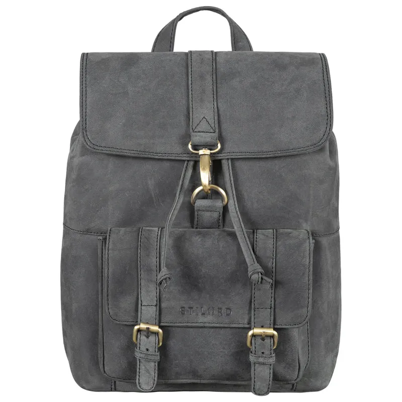 B-WARE "Kacey" Daypack Damen Leder 13.3 Zoll Lederrucksack Unirucksack