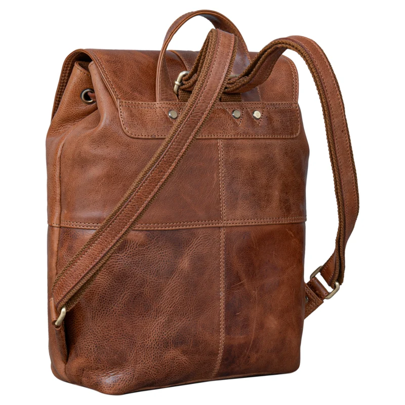 B-WARE "Kacey" Daypack Damen Leder 13.3 Zoll Lederrucksack Unirucksack