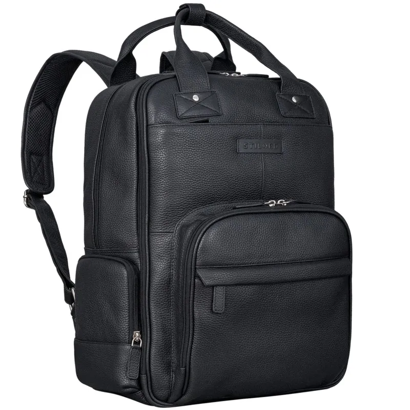 B-WARE "Fiena" Lässiger Leder Wickelrucksack Groß