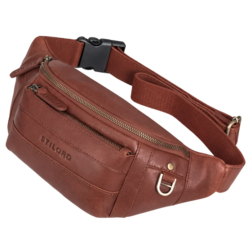 "Adelmo" Zeitlose Bauchtasche Herren Leder Vintage