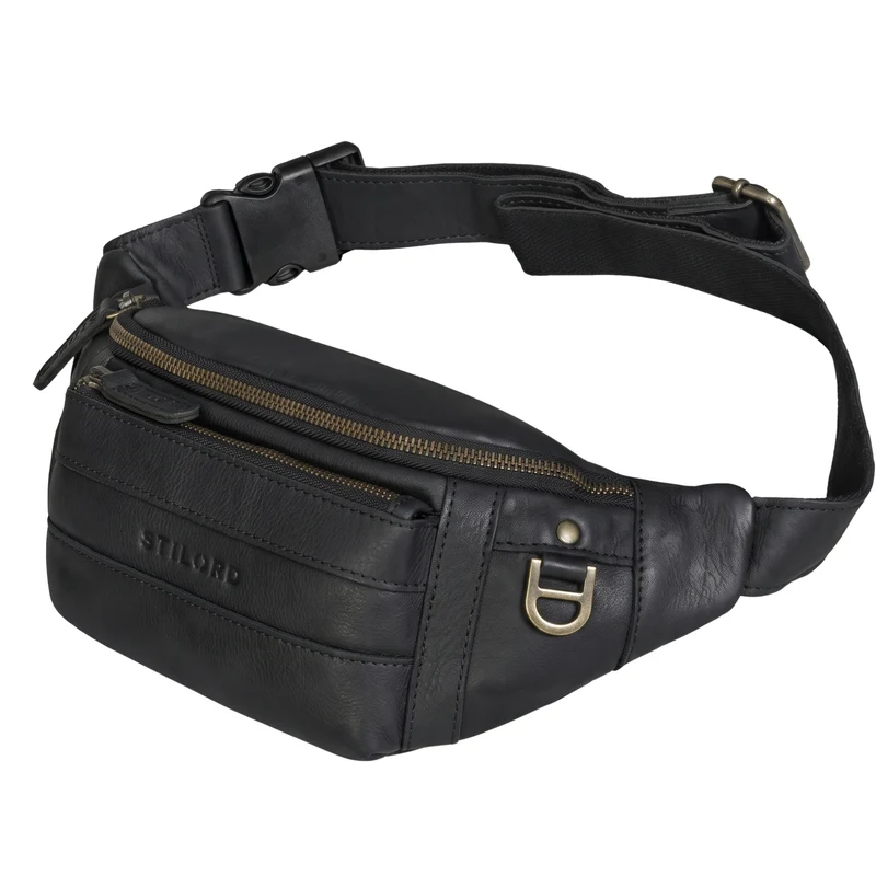 "Adelmo" Zeitlose Bauchtasche Herren Leder Vintage