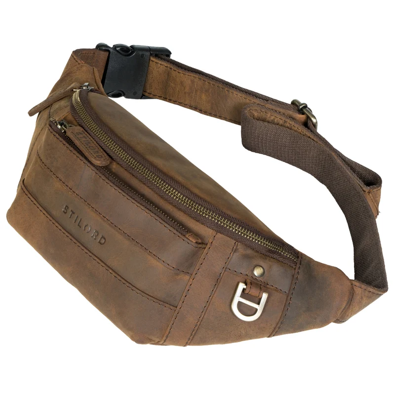 "Adelmo" Zeitlose Bauchtasche Herren Leder Vintage